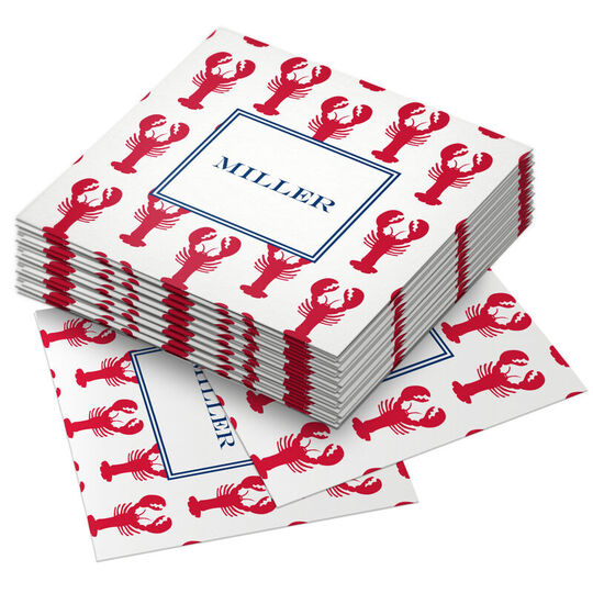 Lobster Red Paper Coaster Set